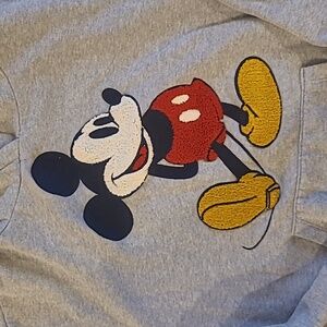 Embroidered Disney Mickey Mouse Hoodie Sweater Disneyland Kids Small Y2K